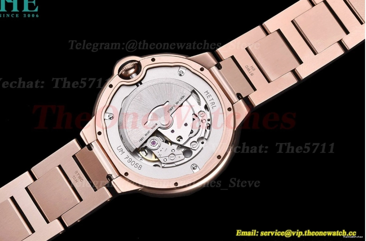 RG MY8215 De RG GDF Dial White Bleu Dia Ballon Cartier 42mm 0128